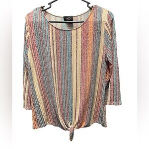 Striped Multicolor Women's Top LARGE